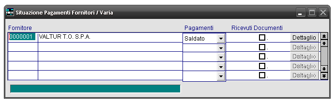 Situazione Pagamenti Fornitori