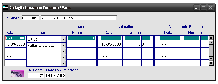 Situazione Pagamenti Fornitori 2