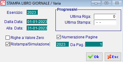 Stampa libro giornale