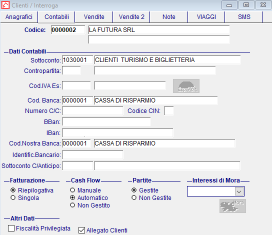 Cliente sottoconto