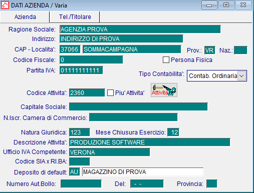 Dati Azienda 2