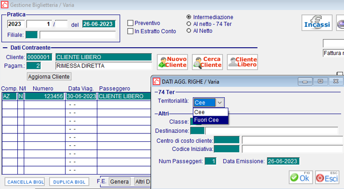 Territorialita Fuori CEE