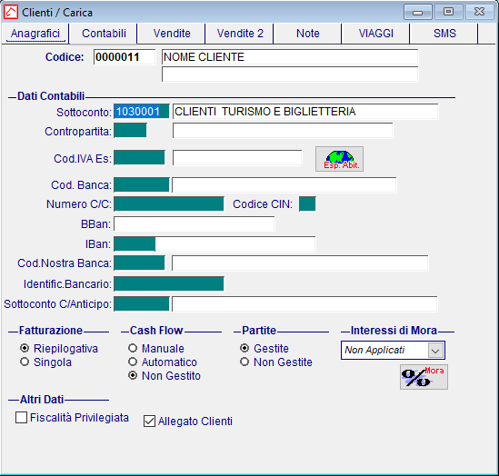 Carica Cliente