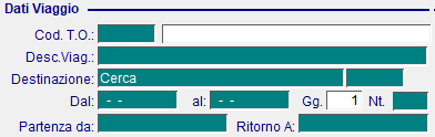 Dati Viaggio